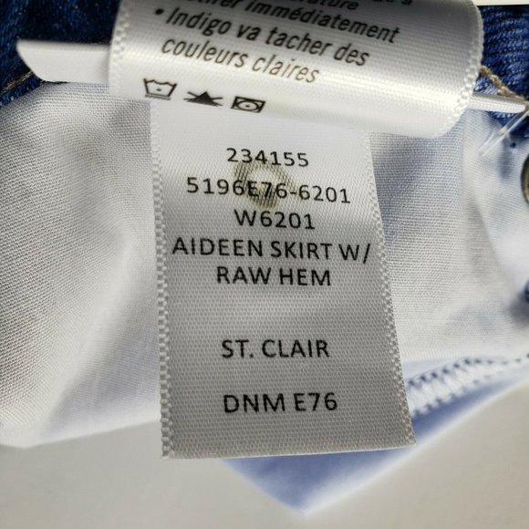 Paige Raw Hem High Rise Denim Mini Skirt Womens Aideen Size 29 NWT - Picture 9 of 9